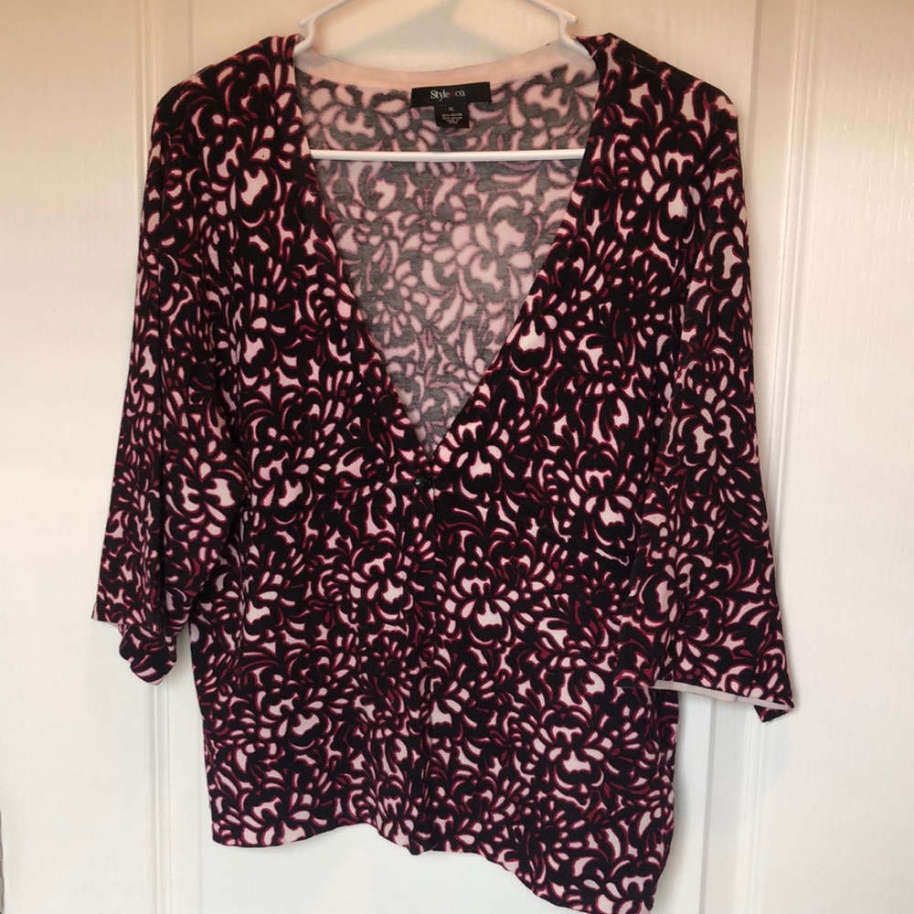 XL, Style & Co brand. 3/4 sleeve sweater